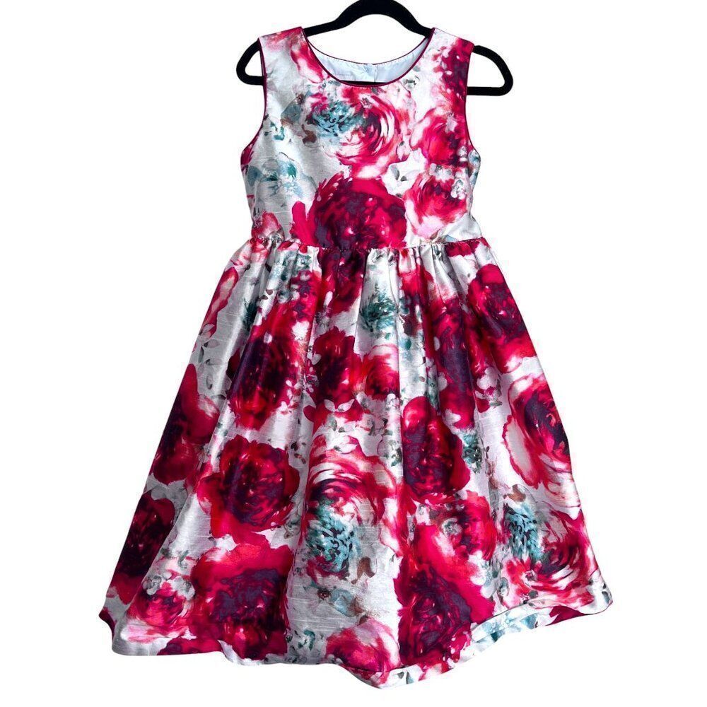Pippa & Julie Floral Sleeveless A-Line Tulle Petticoat Dress Size 8